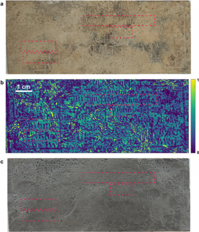 Visible and terahertz images of the cross