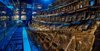 The Mary Rose in her home in the new museum in Portsmouth’s historic dockyard. Photo: copyright Hufton + Crow.