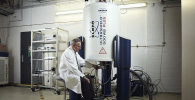 Photo of a current size NMR spectrometer