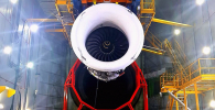 Photo of jet engine being tested