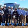 Photograph of Renishaw’s senior executive management team breaking ground on the new facility