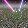 Artistic illustration showing an ultrasensitive detection platform termed slippery liquid infused porous surface-enhanced Raman scattering (SLIPSERS). In this platform, an aqueous or oil droplet containing gold nanoparticles and captured analytes is allowed to evaporate on a slippery substrate, leading to the formation of a highly compact nanoparticle aggregate for surface enhanced Raman scattering (SERS) detection. Image: Shikuan Yang, Birgitt Boschitsch Stogin and Tak-Sing Wong/Penn State