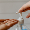 Photo of hand sanitiser being applied