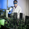 Photo of J-Xin Cheng in his lab. (Vincent Walter/Purdue University image)