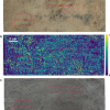 Visible and terahertz images of the cross